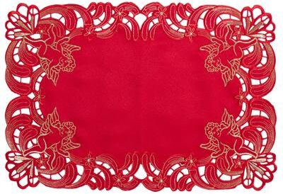 Saro Lifestyle Embroidered Placemats With Cupid Design (Set of 4)