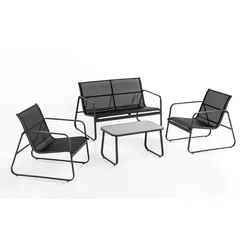 POWERTEC GARDEN 4tlg. Garten-Set - schwarz