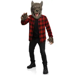 Underwraps Werwolfmaske mit Klauen