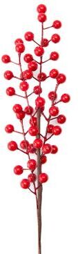 IH Casa Decor "18"" Red Berries Spray- Set of 6"