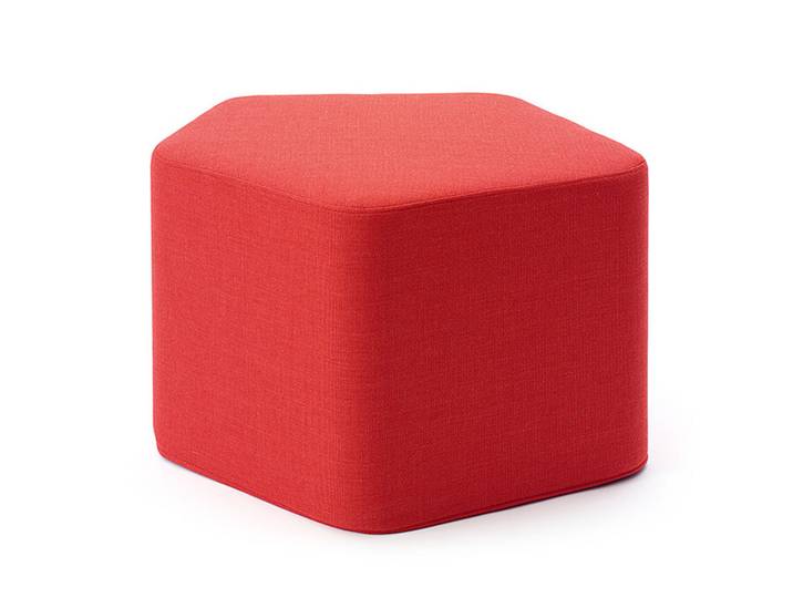 Softline Taburett Lake rot, Designer busk+hertzog, 63x40x52 cm