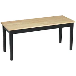 STILVORA Sitzbank Kiefernholz Natur 102x36x45 cm für 2 Personen mit Anti Rutsch Fußpads belastbar bis 220 kg, modern und vielseitig
