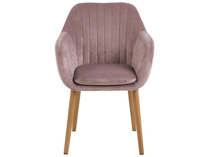 Ambia Home Armlehnstuhl, Rosa, Eiche, massiv, rund, 57x83x61 cm, Esszimmer, Stühle, Esszimmerstühle, Armlehnenstühle