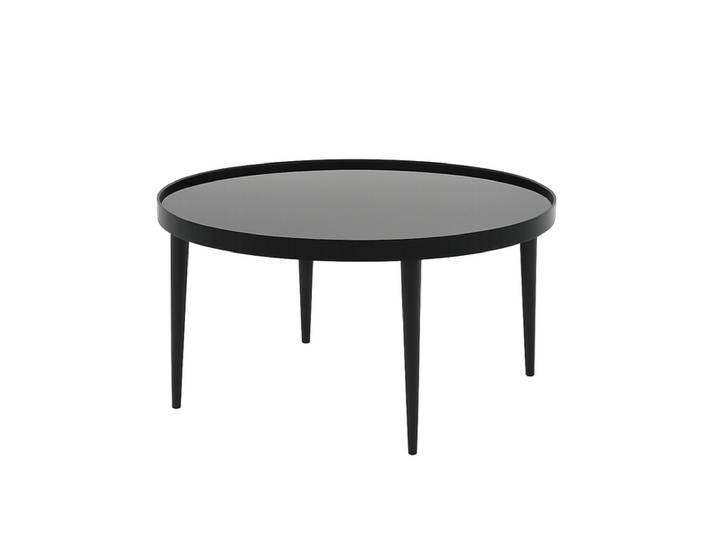 Couchtisch RON 80 x 80 cm Glas/Metall schwarz