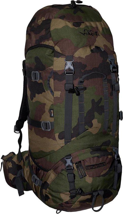 Trekkingrucksack - Wanderrucksack - Für mehrtägige Touren - Verstellbares Vario-Rückensystem - 70 Liter - Tarnmuster