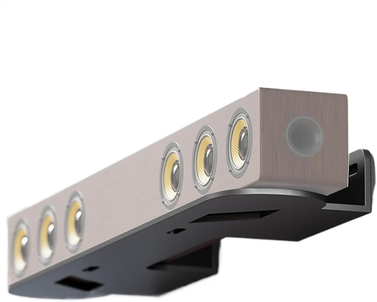 Soundbar Wandhouder Zwart - Verstelbaar Opbergrek voor Media Setup - Lengte: 43 cm