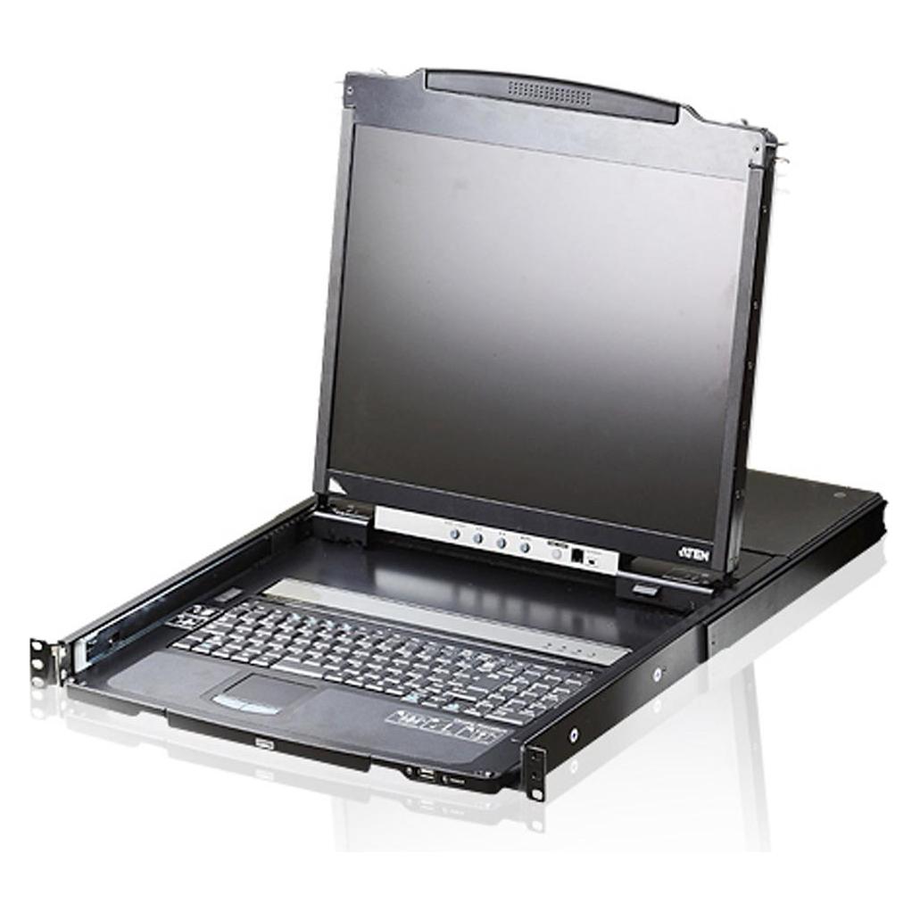 Aten CL5800N 19" Slideaway KVM LCD Console, USB, PS/2, Rackmontage, US-Layout (CL5800N F)