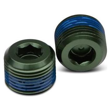 Crankbrothers Pedal End Cap Endkappe, (VE/2), Hex, green (52566769)