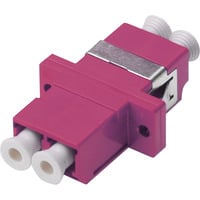 LWL Kupplung, Duplex, LC > LC Buchse, Multimode OM4 violett, inkl. Schrauben