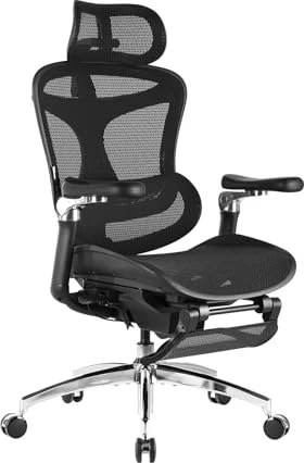 SIHOO DORO C300 Mesh Schwarz mit Fußstütze
