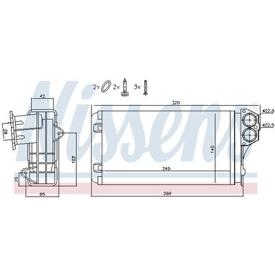 NISSENS Wärmetauscher, Innenraumheizung 72941 für Peugeot