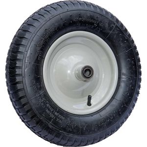 pro-bau-tec Schubkarrenrad 4.80/4.00-8, luftbereift, 200 kg Tragkraft, Ø 400 mm, mit Achse & Stahlfelge