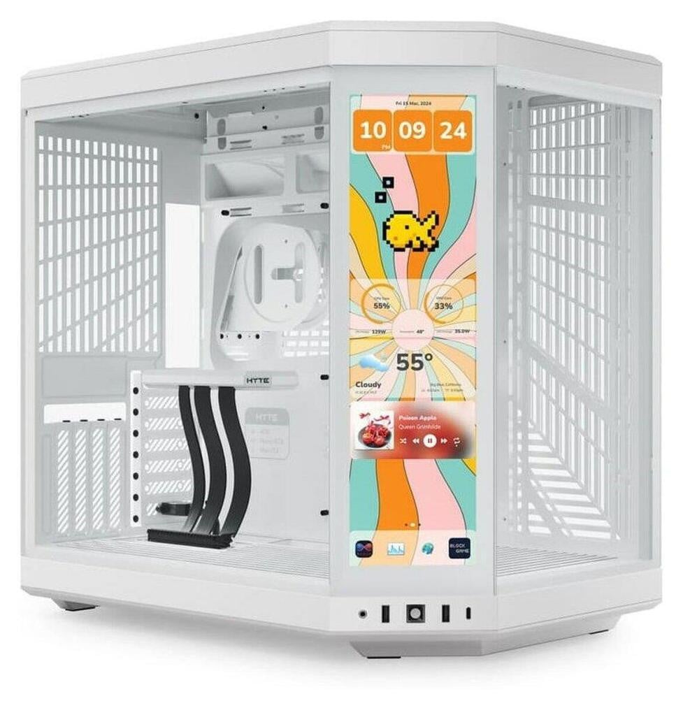 HYTE Y70 Touch Infinite behuizing wit met 2x gehard glas