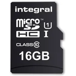 Integral UltimaPro (16 GB, microSDHC, U1, UHS-I), Speicherkarte, Schwarz