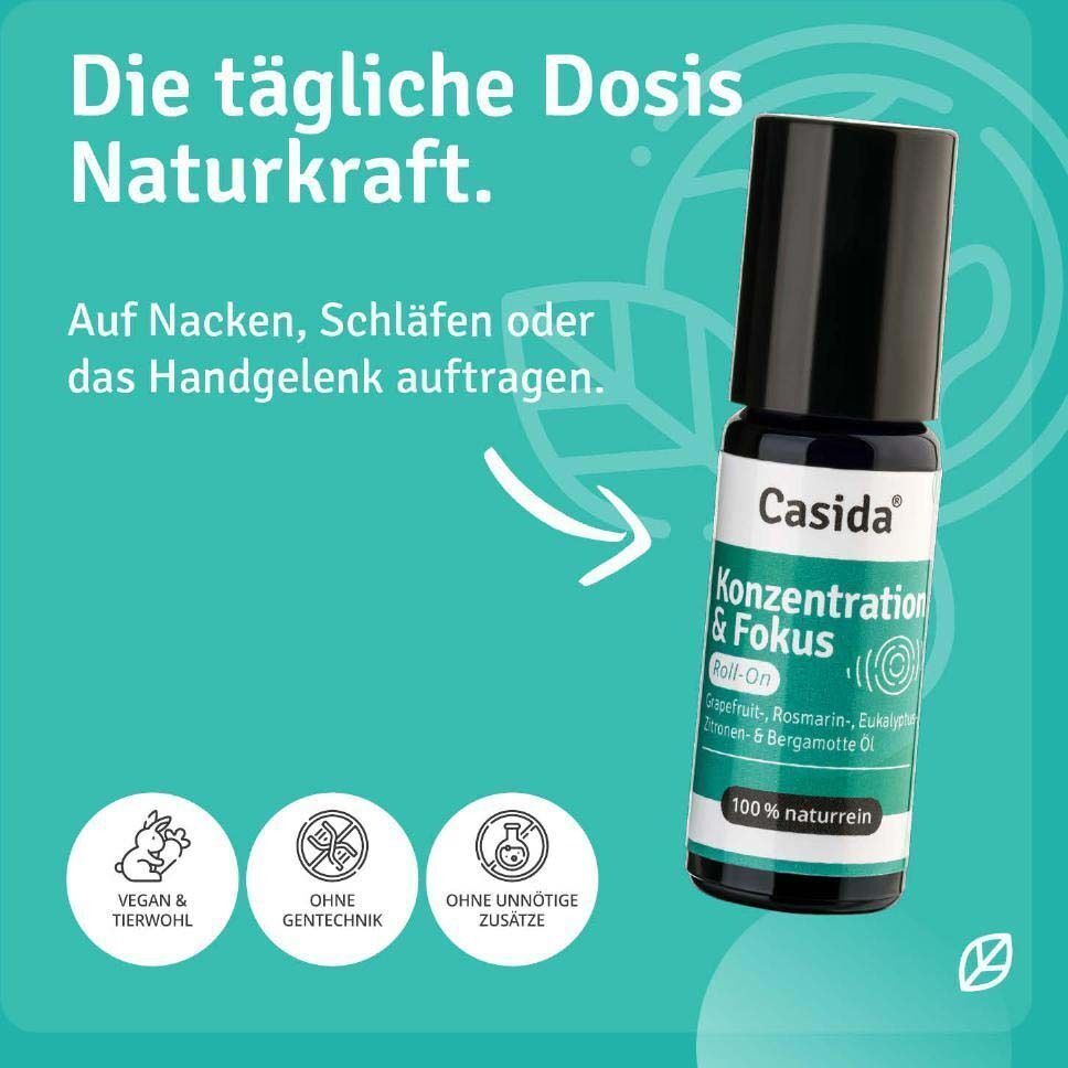 Casida Konzentration & Fokus Roll-on 2x 2x10 ml Ätherisches Öl