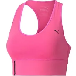 PUMA Damen Mid Impact Long Line Bra, Größe XS in Pink Pink