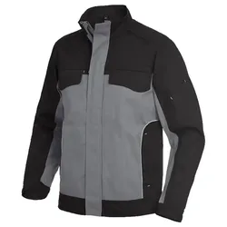 Premium Arbeitsjacke ERNST "Twill 300" - M - grau/schwarz
