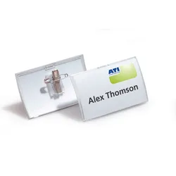 DURABLE Click Fold Namensschilder transparent 9 cm x 5.4 cm