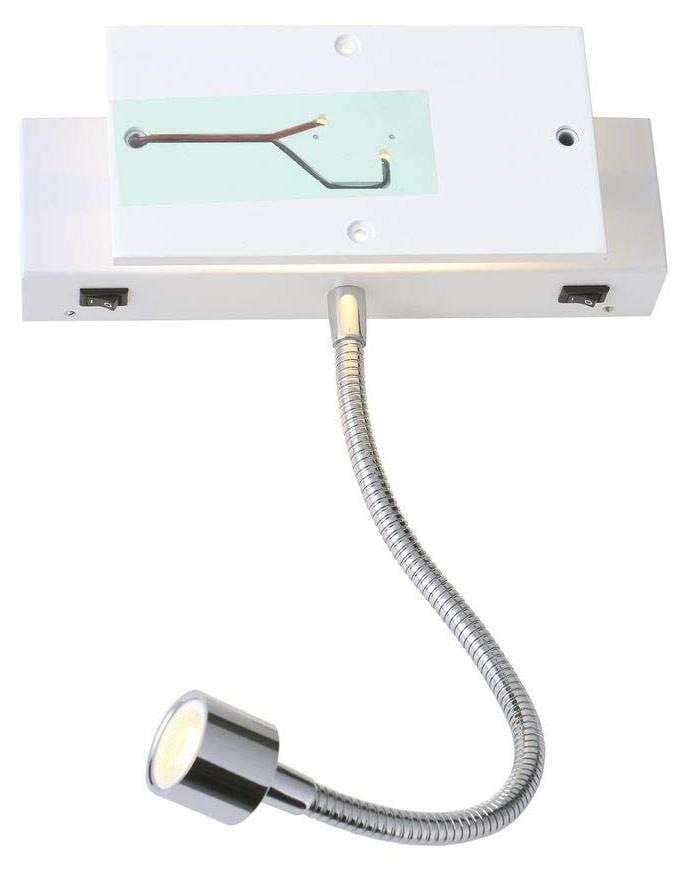 SLV LED wandlamp spot accentverlichting wit/chroom