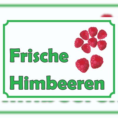 HB-Druck Verkaufsschild Schild Himbeeren A1 (594x841mm)