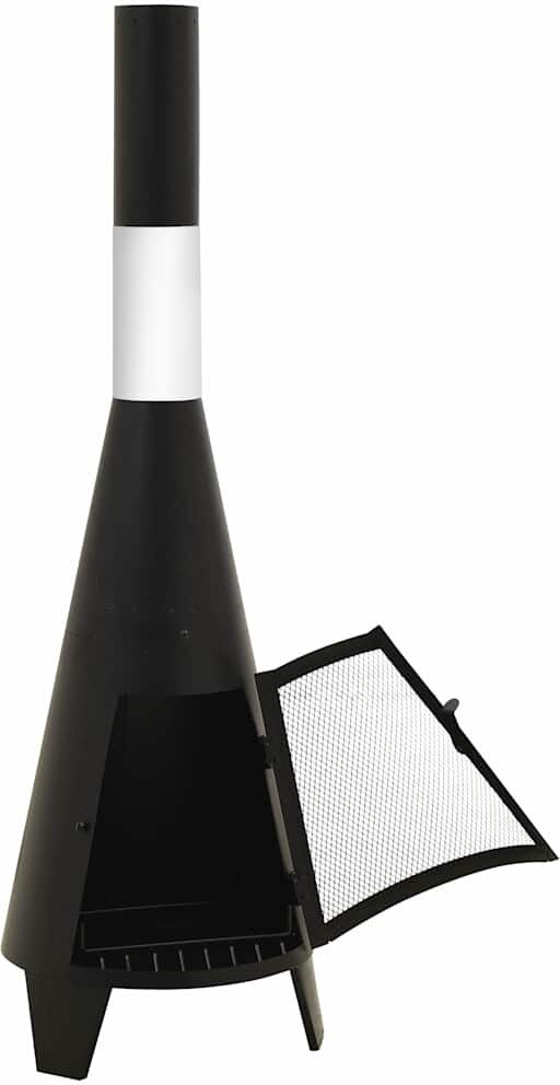 vidaXL Poêle de jardin avec tisonnier 38x38x122 cm Acier