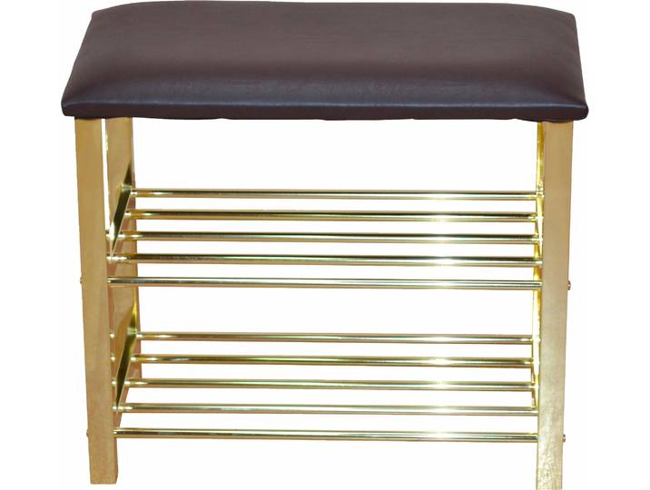 Schuhbank INOSIGN, grau (messingfarben), B:57cm H:50cm T:30cm, Sitzbänke, Schuhbank