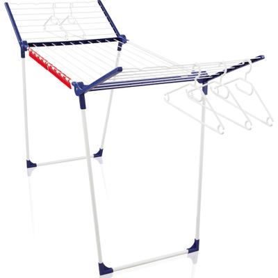 Wäscheständer LEIFHEIT "Pegasus 200 Solid", blau (blau, weiß), B:167cm H:87cm T:66cm, Kunststoff, Stahl, Wäscheständer, inkl. 2 Kleinteilehalter