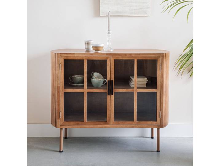 ZILT Dressoir Horacio Rubberhout, 100cm - Bruin