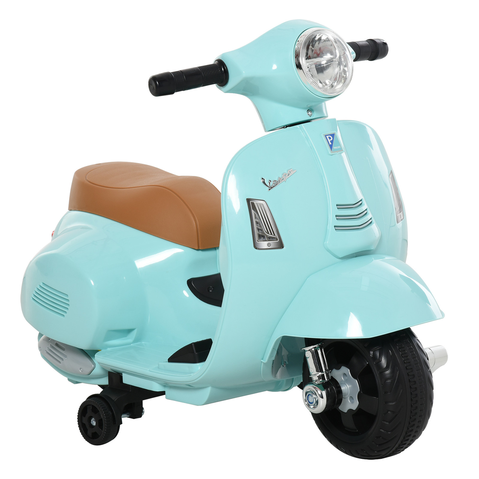 HOMCOM elektrische motorfiets voor kinderen met LED-verlichting en geluidseffecten, groen