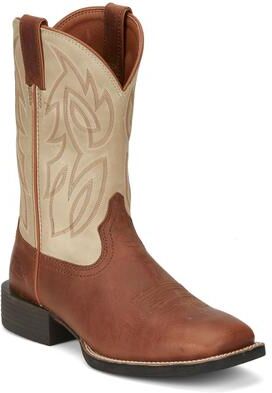 "Justin Boots Canter 11"" Wide Square Toe - Mens 12 Brown Boot D"