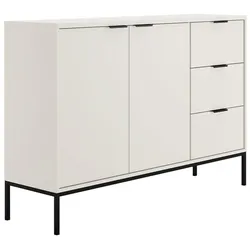 SIDEBOARD Seattle Weiß und Schwarz