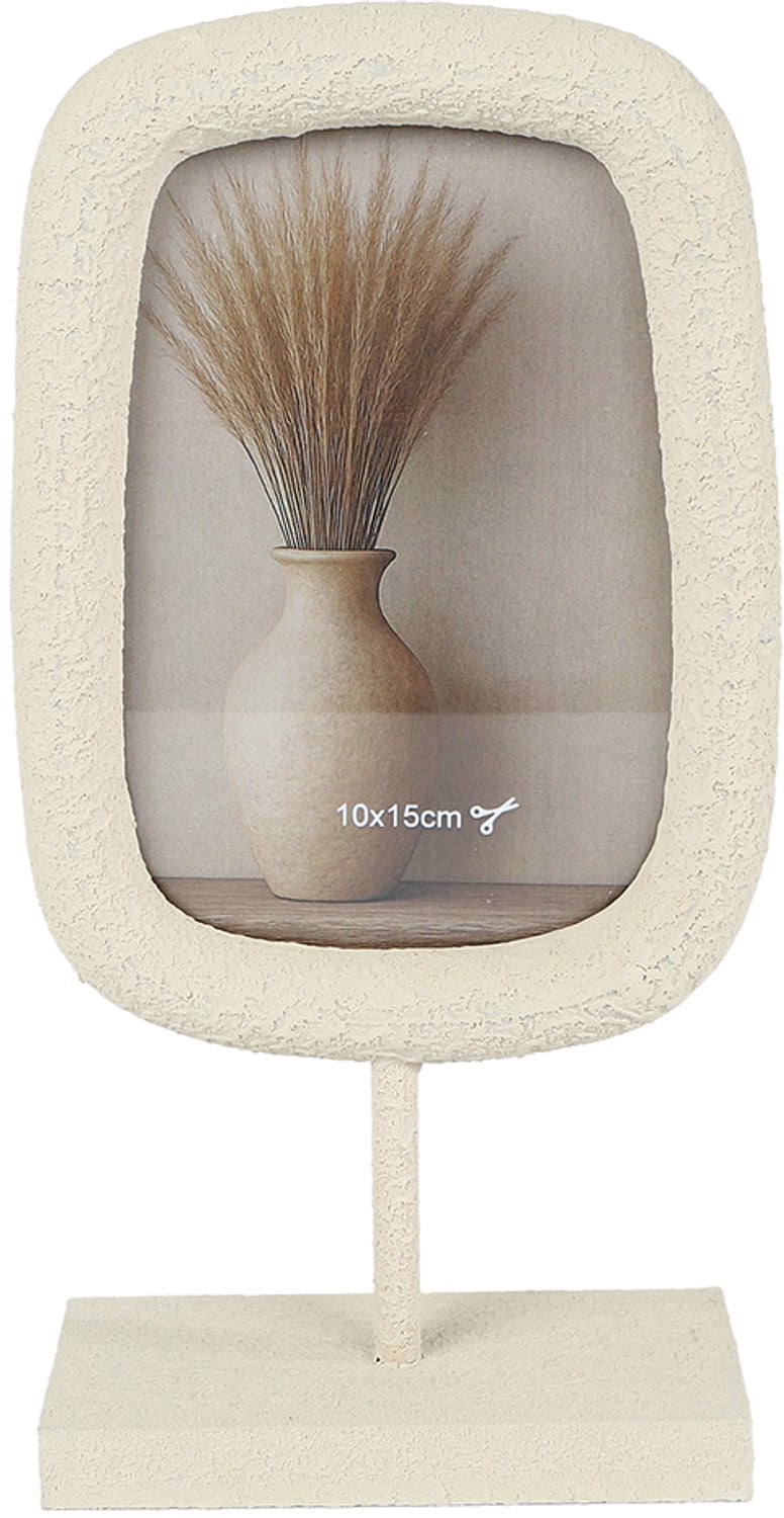 Van Manen Fotolijst Decoratie Ovaal Creme Hout 10x15cm Staand