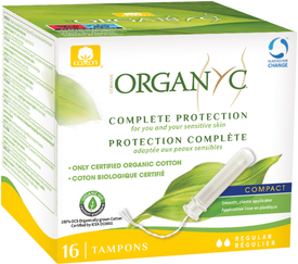 Organyc Tampões com Aplicador Fluxo Ligeiro Regular 16 un