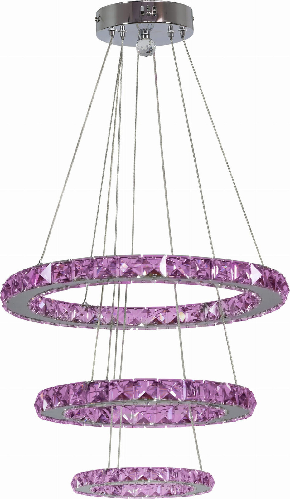 Candellux LORDS LED-kristallenluster, chroom, 100 cm