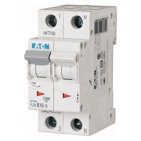 Eaton Sicherungsautomat, 2-polig, 16A, B-Charakteristik, 10 kA, 230 V, Breite 2 Module (1000077219)