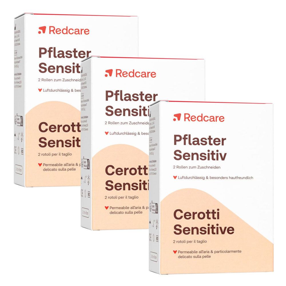 Redcare Pflaster Sensitiv 3er-Pack 3x2 St