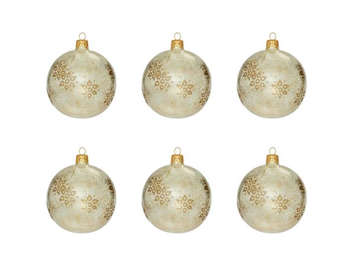 Weihnachtskugel Maike 6er Set - Farbe: hellgrün - Material: Glas - 949