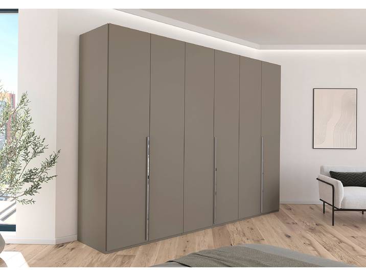 Drehtürenschrank Montclar - Griff Chrom 301cm Braun/Fango Premium