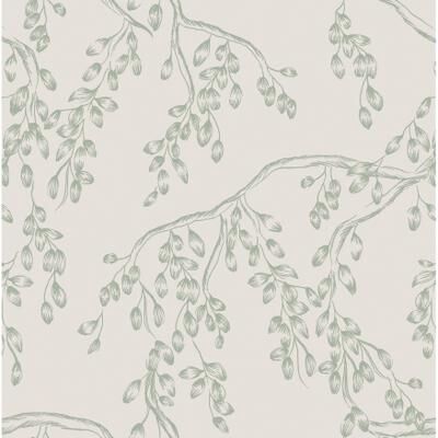 Laura Ashley Rainham Willow Sage Wallpaper