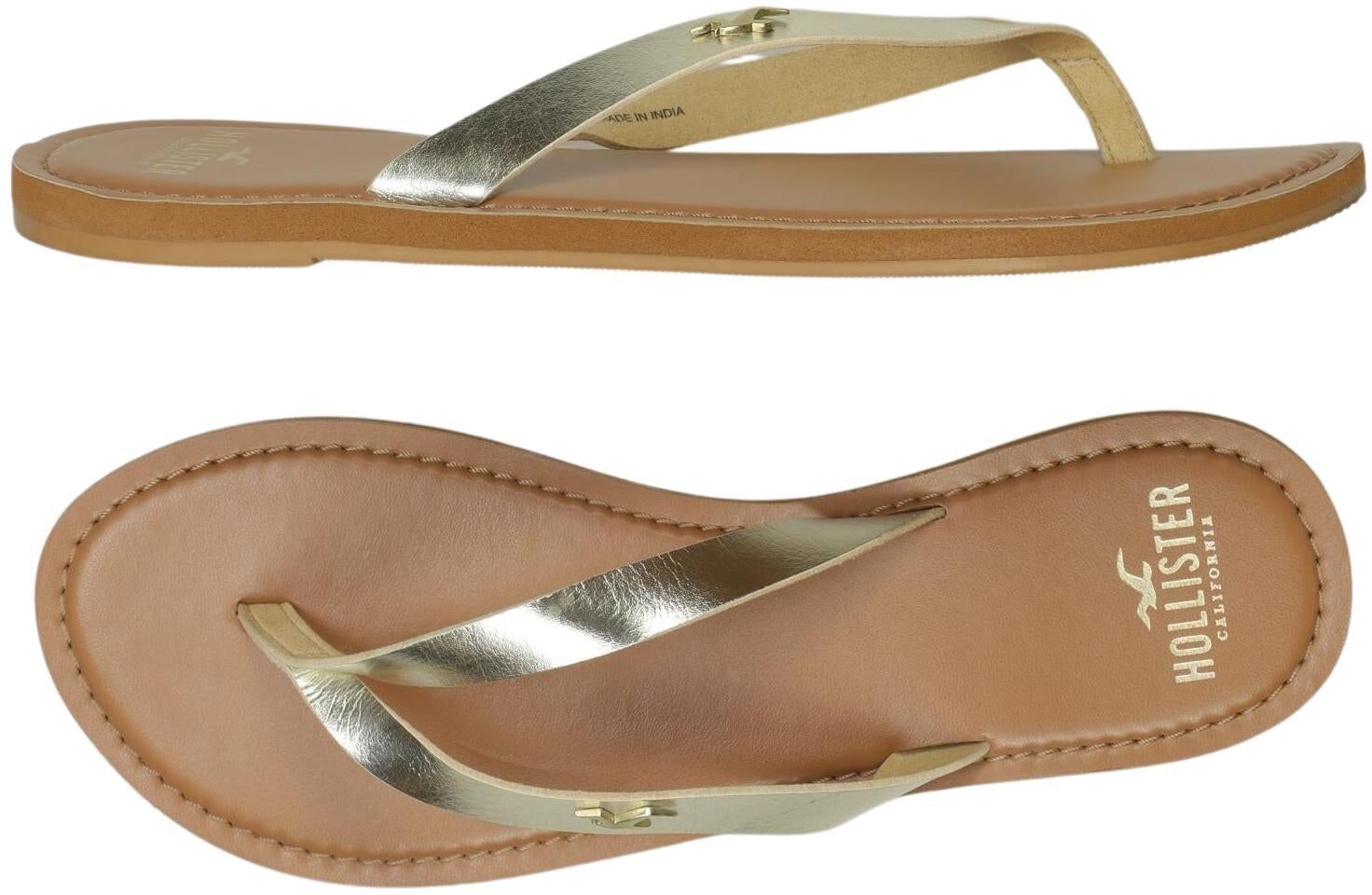 Hollister Damen Sandalen, Gold, Gr. EU 40, kein / Etikett - Second Hand