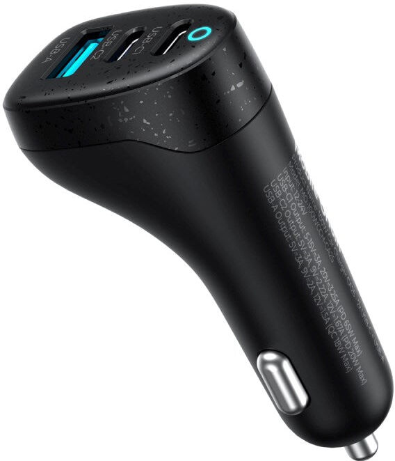 Mobile Origin CA25 Biloplader 100W m. 2x USB-C + 1x USB-A - Sort