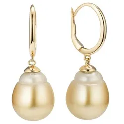 PERLEA Ohrhänger Südseezucht- perlen 12-14mm Gold 585