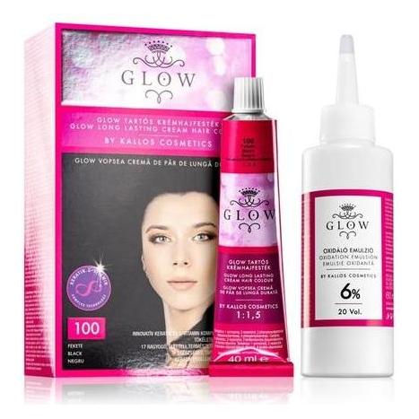 Kallos Glow Dauerhafte Haarfarbe - 100 Schwarz (100 Schwarz) (49585871)