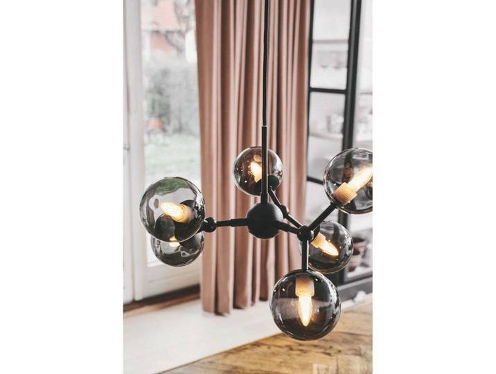 Atom 6 Pendelleuchte Schwarz/Rauchgrau - Halo Design - Esszimmer - Glas