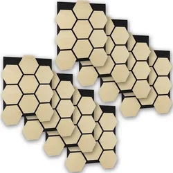 TecTake GmbH tectake Akustikpaneele Sonic Shield, zuschneidbar, Schallabsorption, 76x62x1,8cm, Eichenholz hell naturfarben