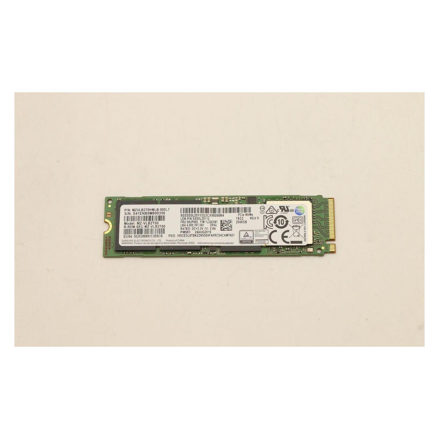Lenovo 2048GB M.2 PCIe SSD (2048 GB, M.2 2280) (FRU00UP493)