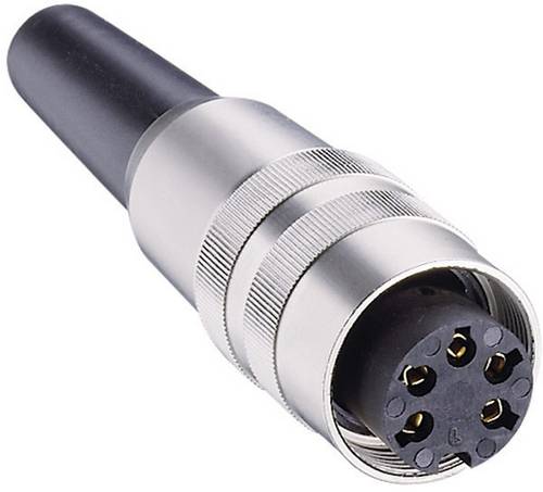 Lumberg KV 60 DIN-Rundsteckverbinder Buchse, gerade Polzahl: 6 Silber 1St.