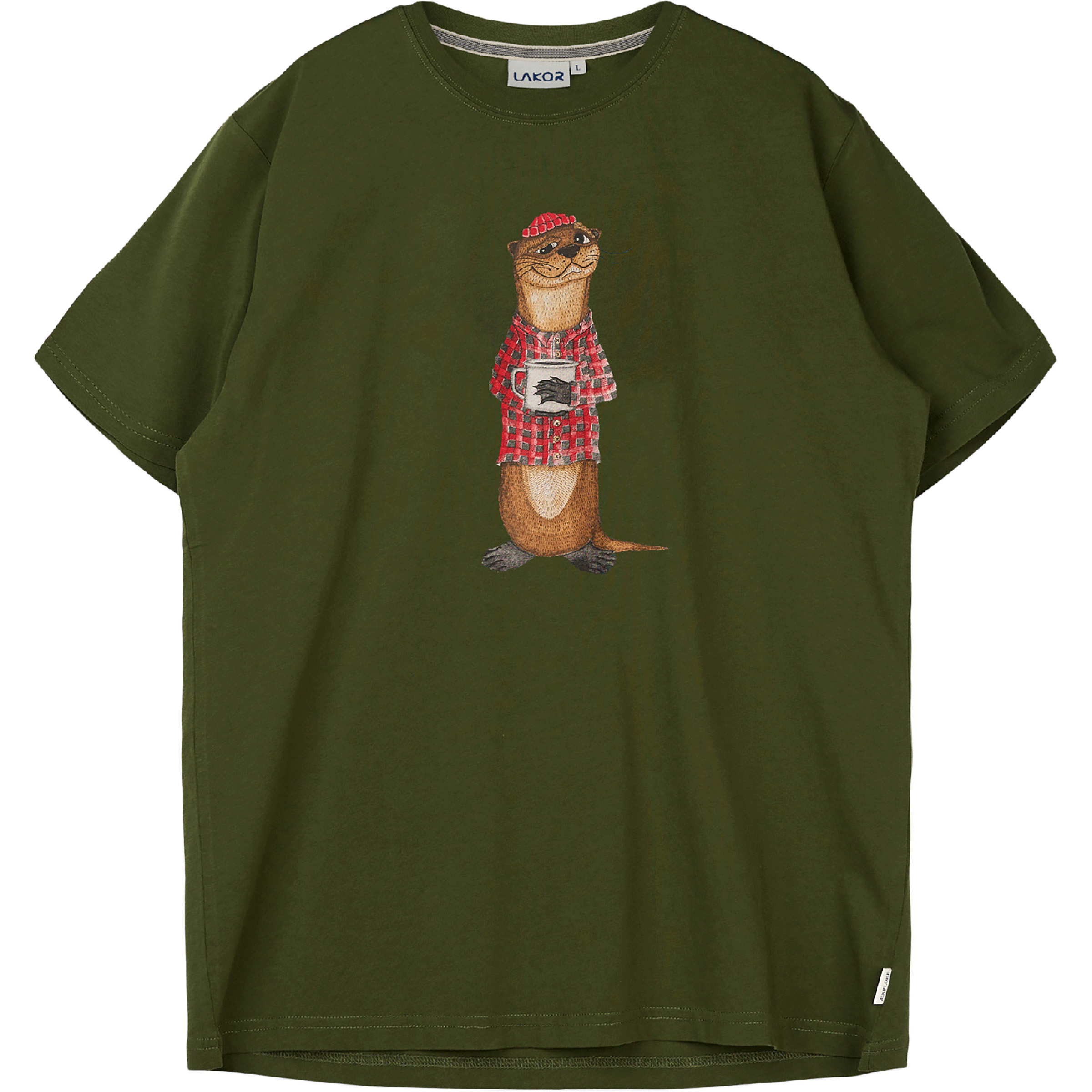 Lakor An Otter Coffee Herren T-Shirts gruen Größe M Lifestyle Hautfreundlich