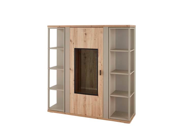 Highboard FINA 135x141 cm braun/grau