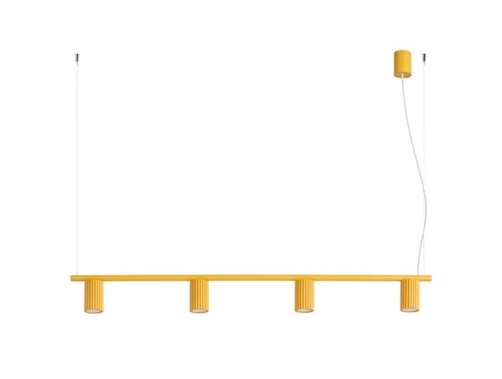 Lustre aluminium jaune h 212 cm